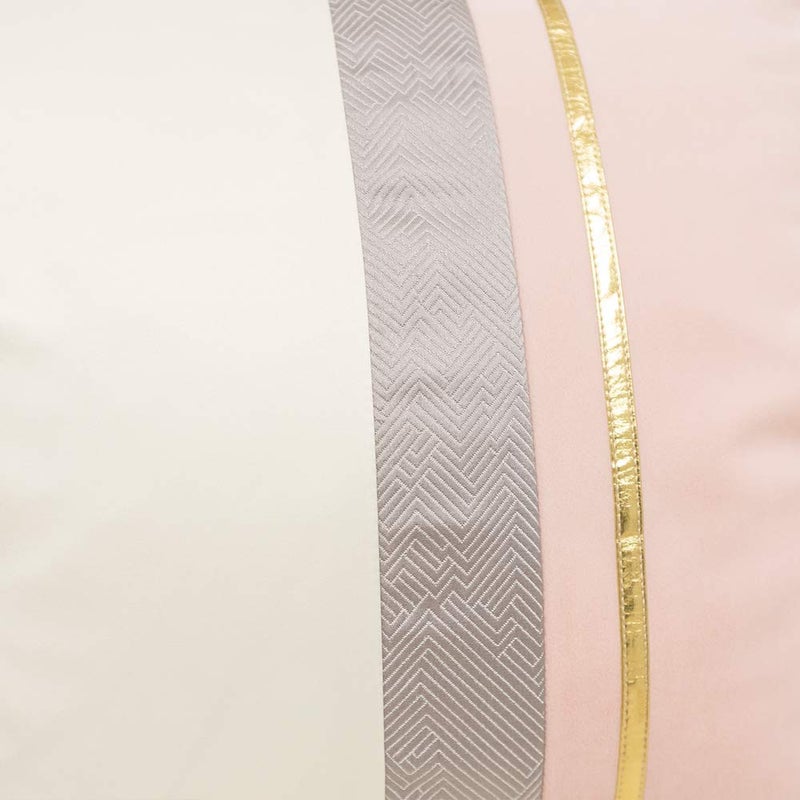 Avigers 12 x 20 Inches Pink White Gold Leather Striped Patchwork Velvet Cushion Case Luxury Modern Throw Pillow Cover Decorative Pillow for Couch Living Room Bedroom Car - Image 5